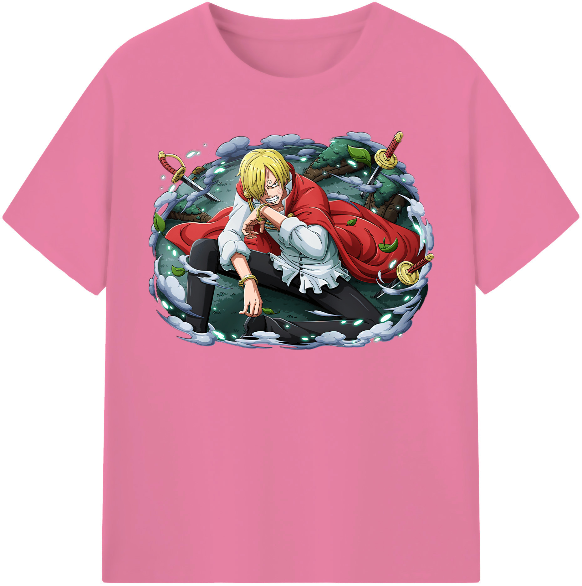ワンピース サンジ ONE PIECE Sanji 綿100％半袖Tシャツ（フロントプリント）